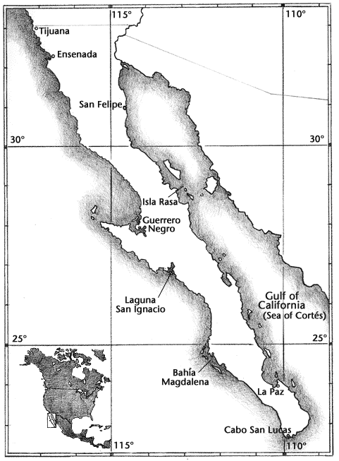 Map of Baja California